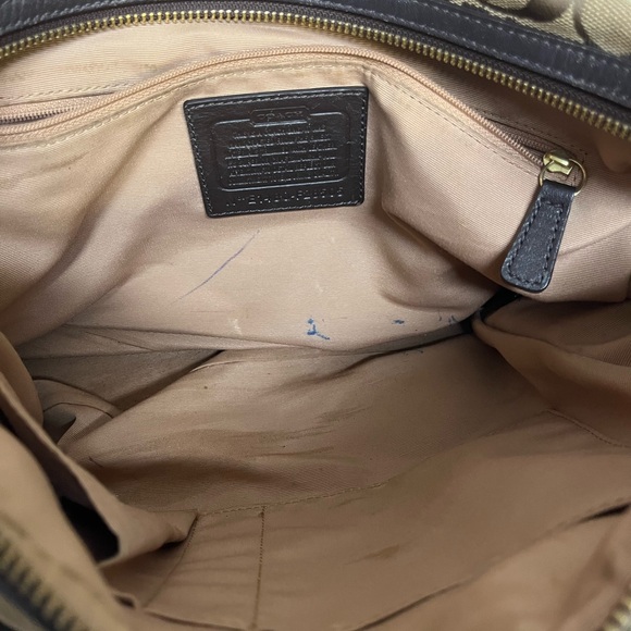 Coach Teal Stripe Signature C Handbag - Picture 5 of 5